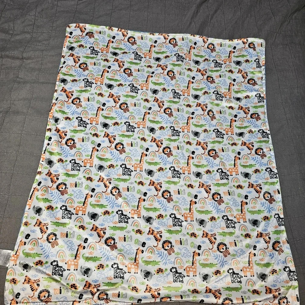 2021 Le Bebe Favorite Safari Lion Elephant Giraffe Security Blanket 30